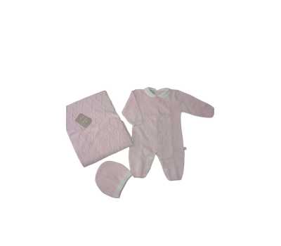 Set 3 pz Tutina Copertina Cappellino in Cotone