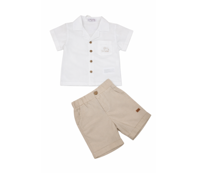 Completino Neonato Camicia e Bermuda