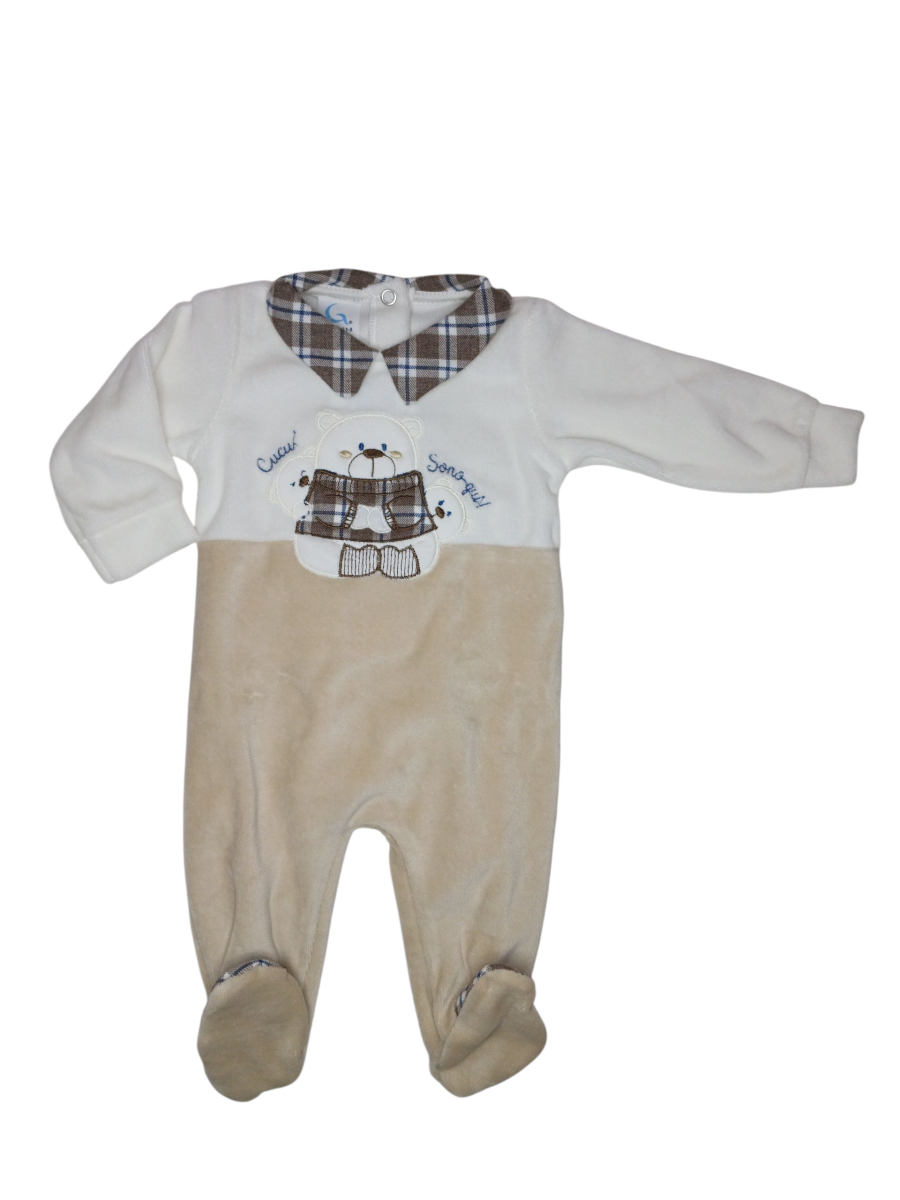 Tutina neonato in ciniglia