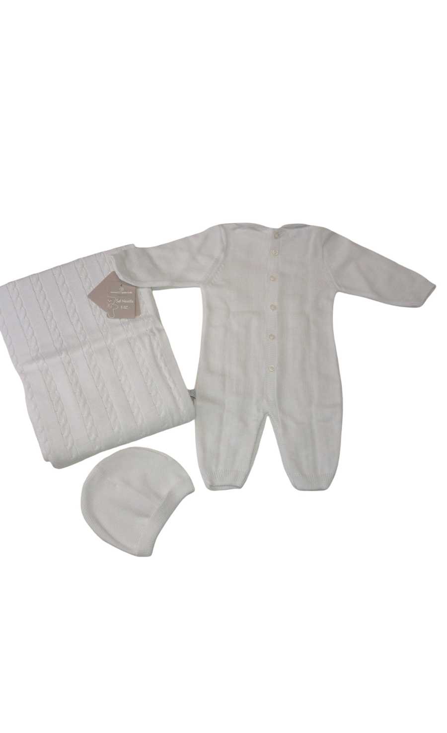 Set 3 pz Tutina Copertina Cappellino in Cotone