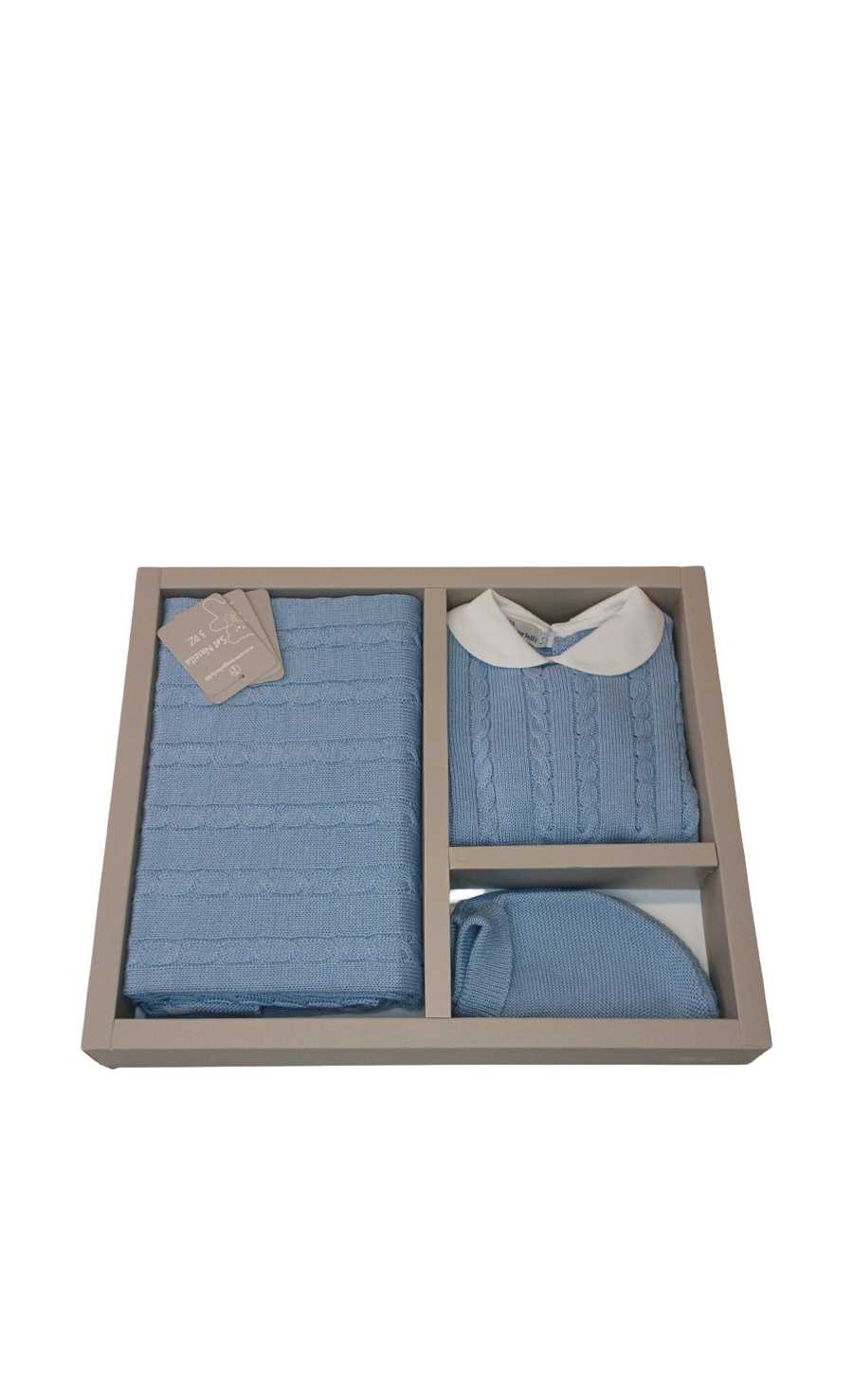 Set 3 pz Tutina Copertina Cappellino in Cotone