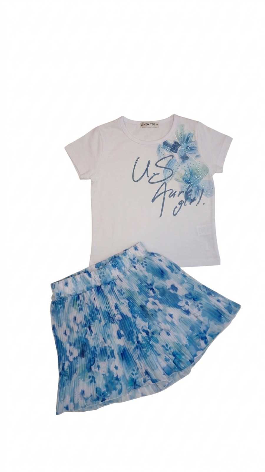 Completino T-shirt e pantaloncino (finta gonna)