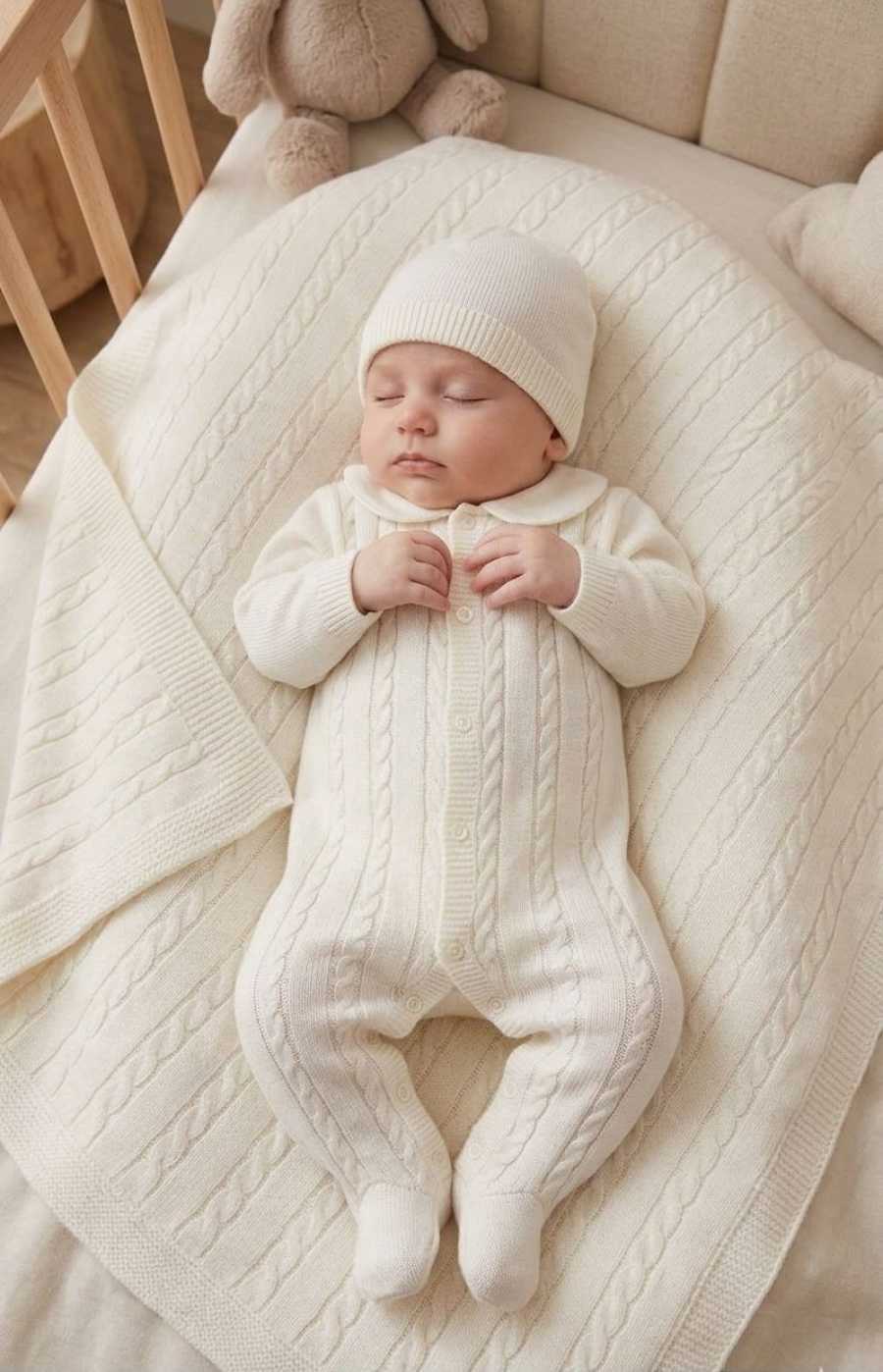 Set 3 pz Tutina Copertina Cappellino in Cotone
