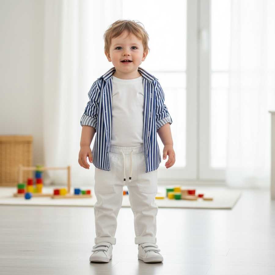 Completo Bimbo Camicia t-shirt e jeans