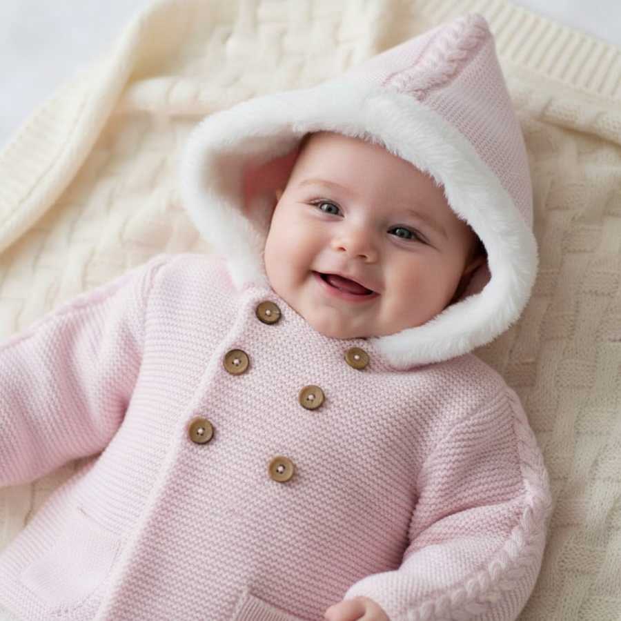 Cappottino Neonata in Lana Doppio Petto