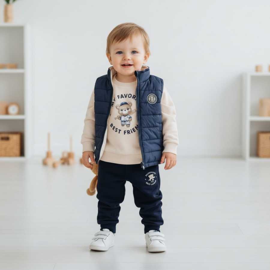 Tuta Bambino con piumino Gilet