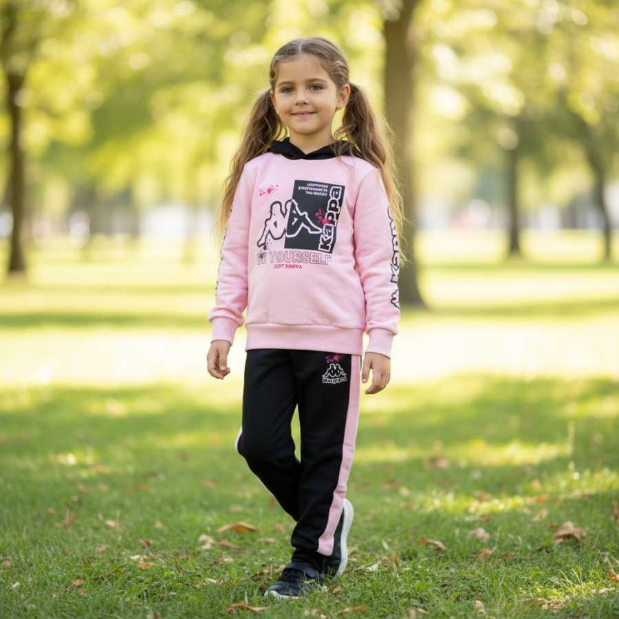 Tuta felpa Bambina con cappuccio