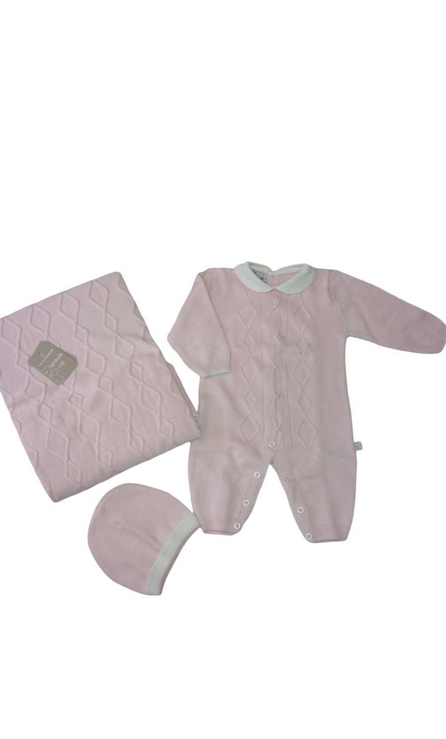 Set 3 pz Tutina Copertina Cappellino in Cotone