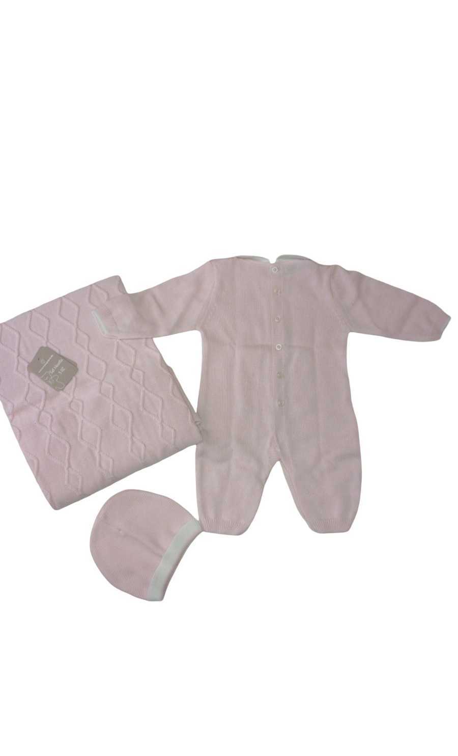 Set 3 pz Tutina Copertina Cappellino in Cotone