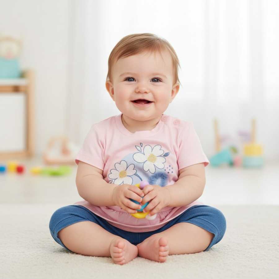 Completino bimba in cotone