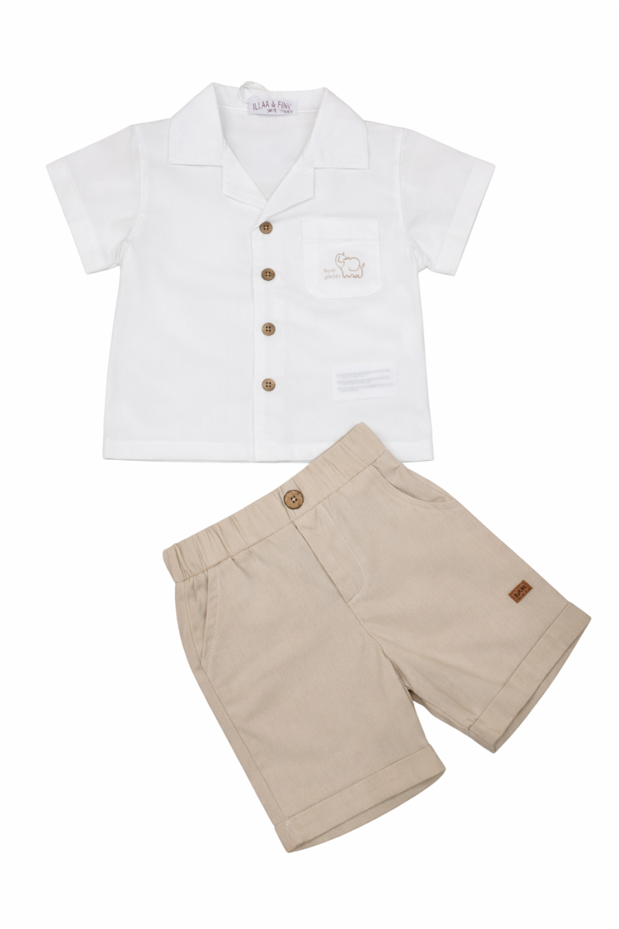 Completino Neonato Camicia e Bermuda